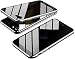Produktbild Hülle für iPhone 7/8/se 2020 Magnetische Adsorption Handyhülle,360 Grad Metall-Stoßschutz + Transparentes Vorder- und Rückseite gehärtetes Glas einteiliges Design ultradünn Flip Case,Silber