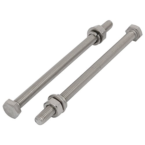 Pernos M6 x 100 mm inoxidables surtido de tornillos de cabeza hexagonal con tuercas 4
