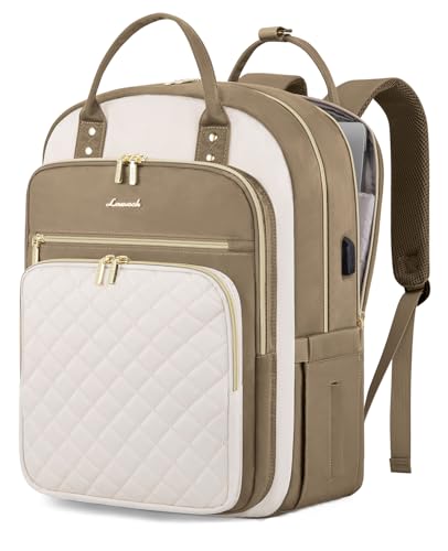 Image of LOVEVOOK Laptop Backpack for Women with Separate Laptop Compartment, 15.6 inch Water Resistant Lightweight Daypacks for College Travel Work Business, Nurse Teacher Computer Bags