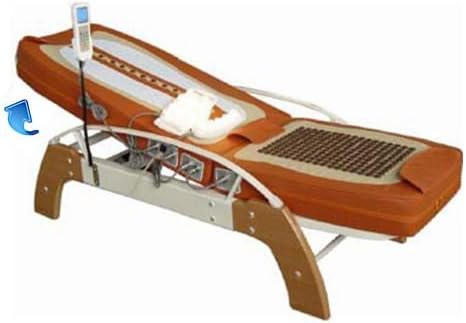 Jade Therapy Massage Bed Table with Back Tilt and Germanium Heated Leg Mat, FIR Far Infrared Spinal Traction Decompression Help