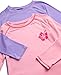 Real Love Toddler Girls Rash Guard - 2 Pack Quick Dry Sun Protection Girls Swim Shirt Long Sleeve Rash Guard Kids (2T-16), Size 5-6, Light Pink-Lilac