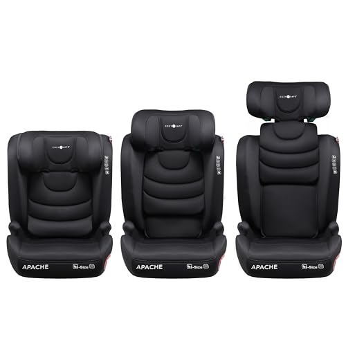 Cozy N Safe Apache i-Size High Back Booster Car Seat 100-150cm, ISOFix, Side Impact Protection, Adjustable Headrest, Group 2/3 Kids Car Seat (Onyx) - Image 6