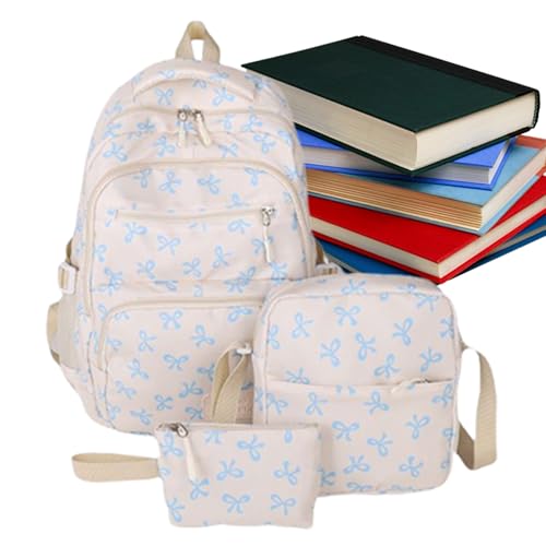 Mochila de para mujer | Mochila de con lazo para mujer | Ligero y espacioso lindo para viajes, trabajo, ocio, fin de semana, azul, Siehe Beschreibung