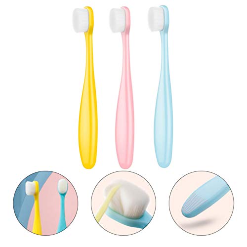 ARTIBETTER 3 Pcs BebÃª Escova de Dentes Macia Escova de Dentes de Silicone para BebÃªs Profundamente