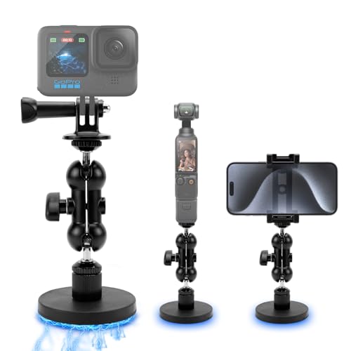 TYBYBB Handyhalterung Auto Saugnapf Kompatibel mit Gopro Hero 13/12/11/10/9/8, DJIOsmo Pocket 3 Action 5 4 3 Saugnapfhalterung Auto, Insta 360 X4 X3 X2 Go 3 Pro Halterung Suction Cup Mount