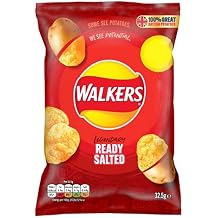 Walkers Ready Salted Crisps, Pack of 32 x 32.5 g