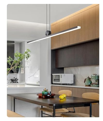 Lustre suspension design moderne scandinave noir L100cm pour table et bar