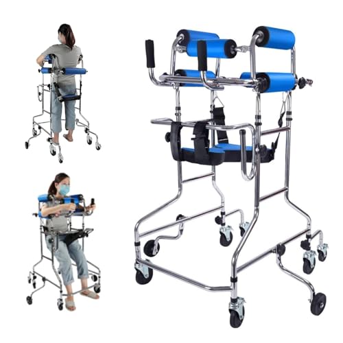 Déambulateur Cadre De Marche Vertical Pour Personnes Âgées, Cadre À 8 Roues, Aide À La Rééducation Des Personnes Hémiplégiques, Hauteur Et Largeur Réglables