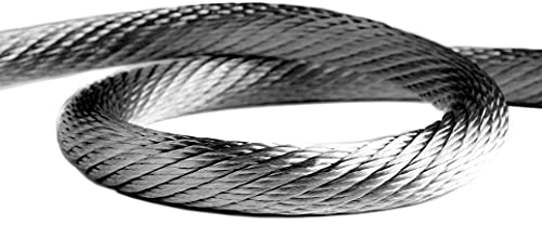 Thorn Loop Wire Rope Lanyard Cable Tether Stainless Steel With Split Rings (12Inch Length Silver) #TOP3