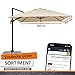 SchneiderSchirme Ampelschirm RHODOS GRANDE ca. 400 x 300 cm natur