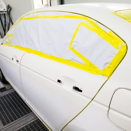 Lichamp 2-Pack Automotive Refinish Masking Tape Yellow 36Mm X 55M, Cars Vehicles Auto Body Paint Tape, Automotive Painters Tape Bulk Set 1.4-Inch X 60 Yards X 2 Rolls #TOP4
