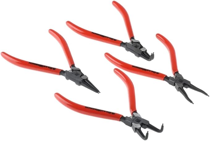 GEARWRENCH 4 Pc. Fixed Tip Internal & External Snap Ring Plier Set, 7" - 82150