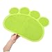 Kisangel Non- Paw-Shaped Cat Litter and Feeding Mat Leakproof Easy to Antislip Base for Food and Water Green for Cats of All