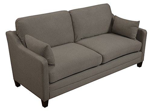 Serta Carmina Contemporary Upholstered 75" Living Room Sofa, Modern Couch For Two Or Three, High Plush Seat Cushions And Back Pillows, Easy Assembly, Croton Ash #TOP2