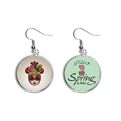 Pendientes de máscara veneciana colgantes para lucir con vestidos de primavera