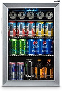 NewAir 90 Can Freestanding Beverage Fridge, Stainless Steel