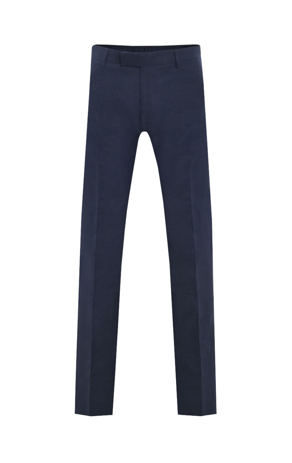 Dobell Men's Navy Blue Navy Trousers Lightweight Linen Cotton Blend Regular Fit-56R
