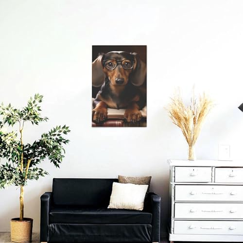Impression sur toile teckel de qualité supérieure pour bureau - 5