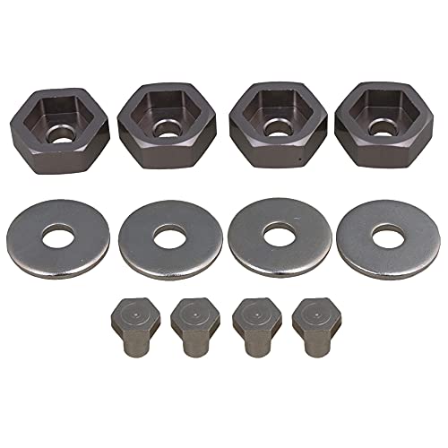 Adaptateur hexagonal 12mm à 17mm en alliage d'aluminium titane robuste pour RC 1:10