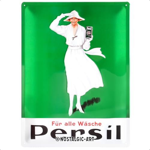 Nostalgic-Art Retro Blechschild, 30 x 40 cm, Persil – Weiße Dame Grün...