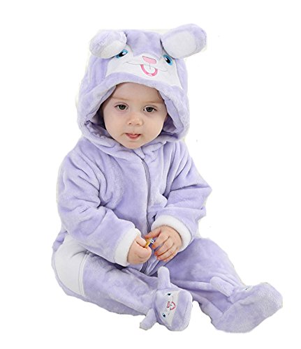 Doladola Bébé Garçons Filles Tenue À La Reine De Lapin Combinaisons (Taille 90 (12-18 Mois), Violet) Cover