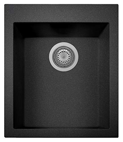 ZUHNE Black Drop-In or Undermount Bar Prep RV Granite Kitchen Sink
