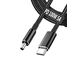 USB C to 4.5mm Laptop Charging Cable Adapter Male Type C to DC 4.5 x 3.0mm Converter Braided 6.5ft Fast 100W PD Power Charger Supply Cord for Vostro 12 17 11 XPS 14 3000 7000 5000 13 15 Inspiron Dell