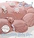 Mallify 5-in-1 Thick Plush Baby Play Gym Mat, Tummy Time Mat with 6 Sensory Toys, Baby Play Mat, Convertible Baby Gym for Stage-Based Development from Babies to Toddlers, Baby Essentials Gift, Pink