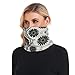 HXshaoye Fashion Elegant Flower Daisy Black Neck Warmer Gaiter for Cold Weather Running Pullover Scarf Thick Windproof for Men & Women Calentadores de cuello