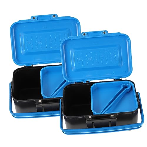 MUSISALY 2Pcs Breathable Multi Function Box Durable Fishing Bait Storage Container for Live Organize Your Tackle Efficiently for Fishing Enthusiasts