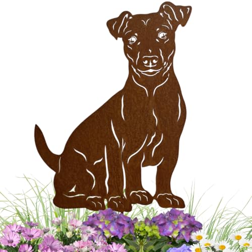 Terma Stahldesign Edelrost Hund Jack Russell Terrier, Handmade...