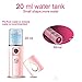 Nano Facial Steamer Mist Spray Eyelash Extensions Cleaning Pores Water SPA Moisturizing Hydrating Face Sprayer USB Rechargeable Mini Beauty Device (Pink)