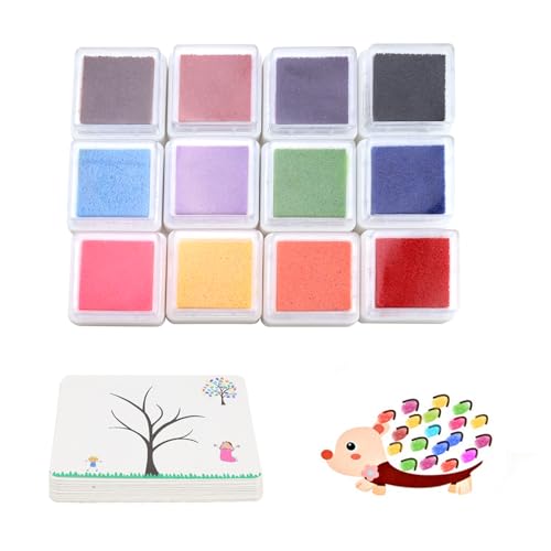 Set De 12 Pinturas De Dedos No Tóxicas Y Lavables Para Niños, Incluye Kit De Pintura DIY, Ideal Para Manualidades En Papel Y Tela, Regalo Creativo Para Artistas Pequeños