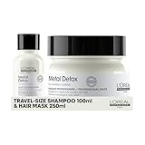 L’Oréal Professionnel Metal Detox Shampoo & Hair Mask, prevent damaged hair and colour fade from hard water, Clarifying shampoo, sulphate free & vegan