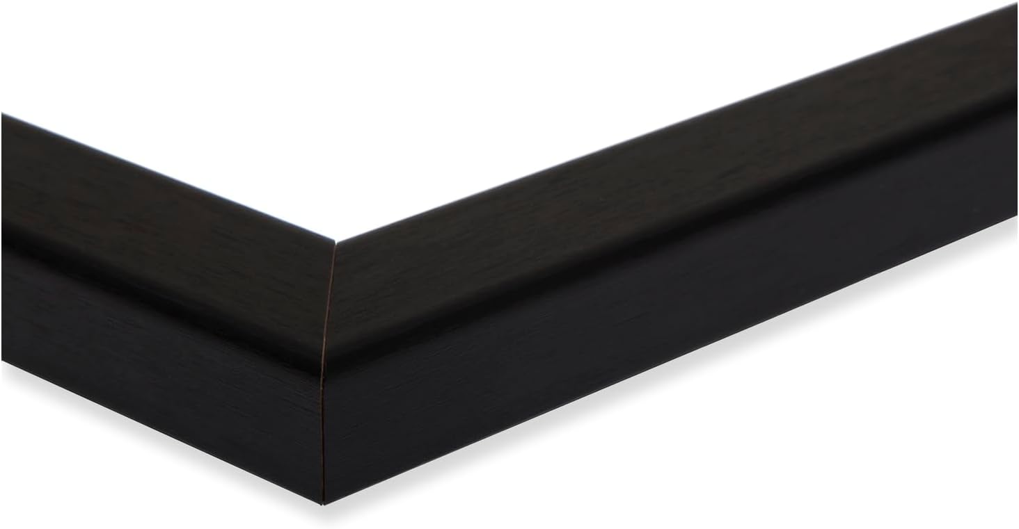 ArtToFrames 14x14 Inch Black Picture Frame, This 1.25 Inch Custom MDF Poster Frame is Black Steel - Comes with Foam Backing 3/16 inch and Regular Glass (FBPLBW26-469-14x14)