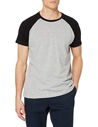 Preisvergleich Produktbild Urban Classics Herren Raglan Contrast Tee T-Shirt, gry / blk, 2XL
