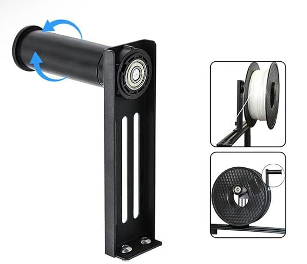 LALOCAPEYO Filament Rack Spool Bracket Holder Metal With Bearing Rotatable 3D Printer Filament Bracket, for Ender 3 V3 SE, Sidewinder X1, CR 10 by LALOCAPEYO - Used condition - Image 5