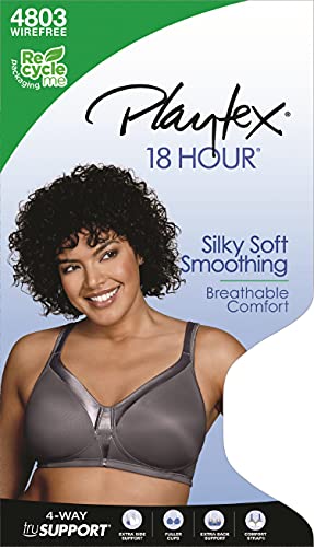 Playtex Women's 18 Hour Sensational Sleek Wirefree Full Coverage Bra #4803