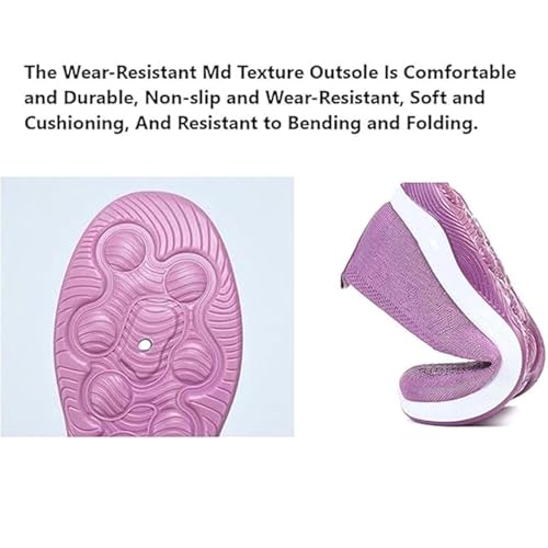 Zapatos Ortopédicos para Mujer, Women's Woven Orthopedic Breathable Soft Sole Shoes, Go Walking Slip On Casual Comfortable Diabetic Sneaker4