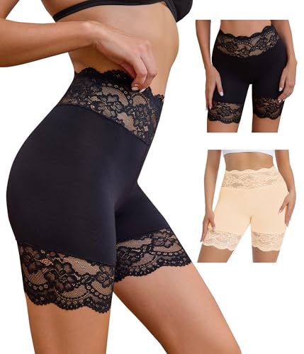 Image of Hibluco Slip Shorts For Under Dresses Anti Chafing Boyshort Women Underwear