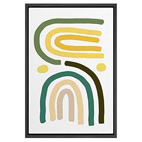SIGNWIN Framed Canvas Wall Art Nordic Rainbow Canvas...