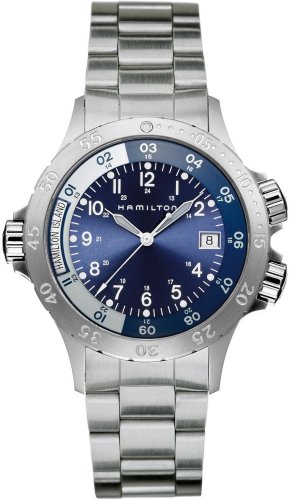 Hamilton H74541143 - Reloj analógico de caballero de cuarzo con correa de acero inoxidable plateada - sumergible a 150 metros