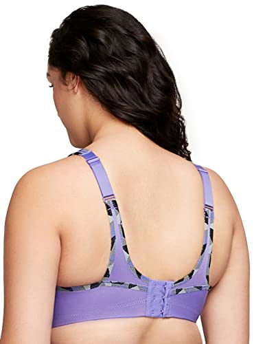 Full Figure Plus Size No-Bounce Camisole Sports Bra Wirefree #1066 Purple #TOP2