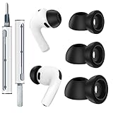 Memory Foam Eartips Compatible with Airpods Pro 3 (2025), Soft Anti-Slip Replacement Tips Compatible with AirPods Pro 3rd Generation with Dust Guard Screen & Cleaning Pen, 3 Pairs (S/M/L, Black)