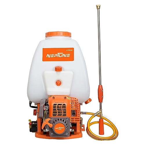 Neptune Simplify Farming NF-767 4-Stroke Knapsack Power Sprayer | 31CC Petrol Engine | 25-Litre Tank Capacity | Includes 2 Types Spray Guns | Perfect 