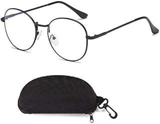 نظارة باطار دائري معدني للكمبيوتر للنساء، نظارات مضادة للضوء الازرق للجنسين للازواج، نظارات كلاسيكية فائقة العدسة