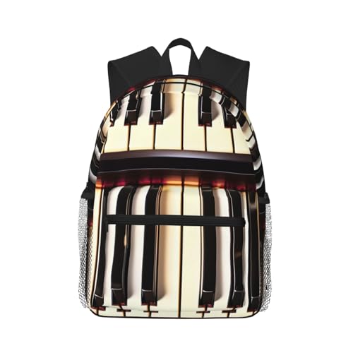 Sac à dos de voyage avec notes de musique imprimées léger et confortable pour le sport