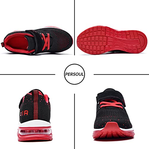 Air Shoes For Boys Girls Kids Children Tennis Sports Athletic Gym Running Sneakers (Red Size 11.5 Child) #TOP2