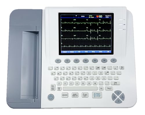 Edan SE-1200EB EKG Machine with Full Keyboard, Glasgow Interpretation, PDF Creator and USB Data Export