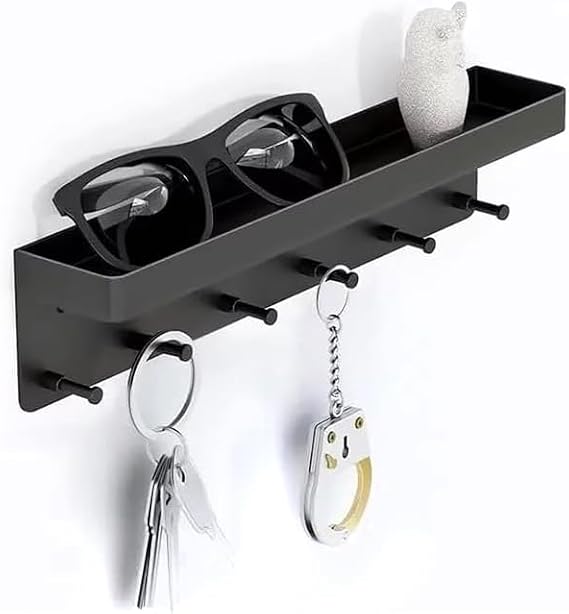 Modern Key Hooks Mail Organizer and Wall-mounted key holder rack for hanging keys in The hallway, Kitchen shelf, Entryway, Garage, and Office